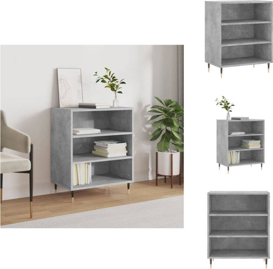 VidaXL Dressoir Betongrijs Bewerkt Hout en Ijzer 57 x 35 x 70 cm Keukenkast