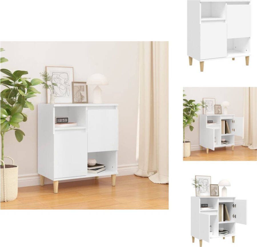 VidaXL Dressoir Bijzetkast 60 x 35 x 70 cm Wit Keukenkast