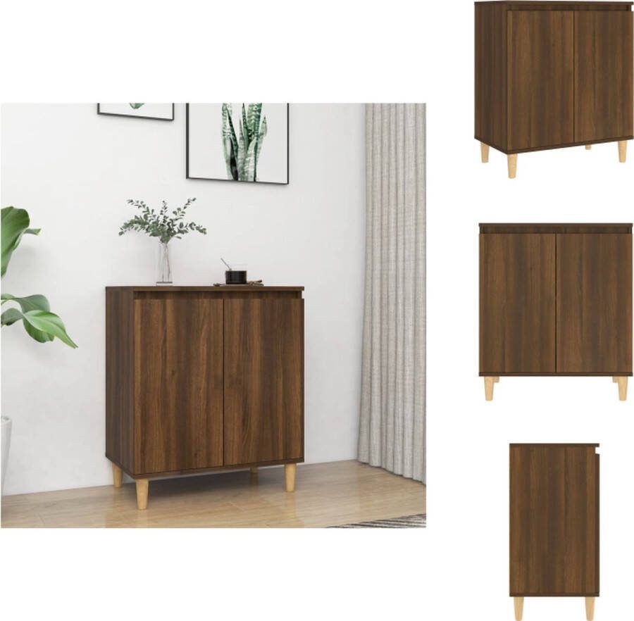 VidaXL Dressoir Bruineiken 60x35x70 cm Ruime opbergruimte Keukenkast