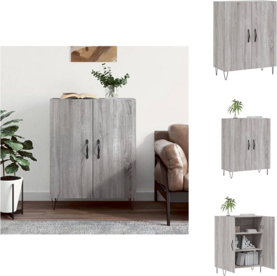 VidaXL Dressoir Classic Meubel 69.5 x 34 x 90 cm Grijs Sonoma Eiken Keukenkast