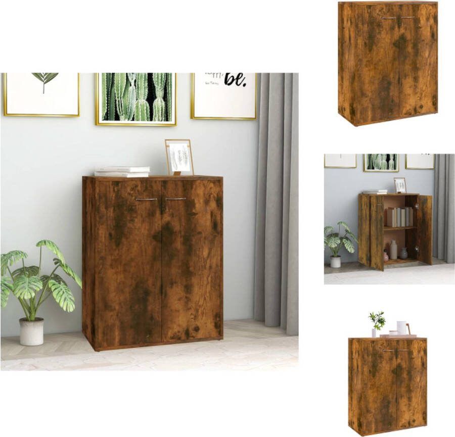 VidaXL Dressoir Gerookt Eiken 60 x 30 x 75 cm Keukenkast
