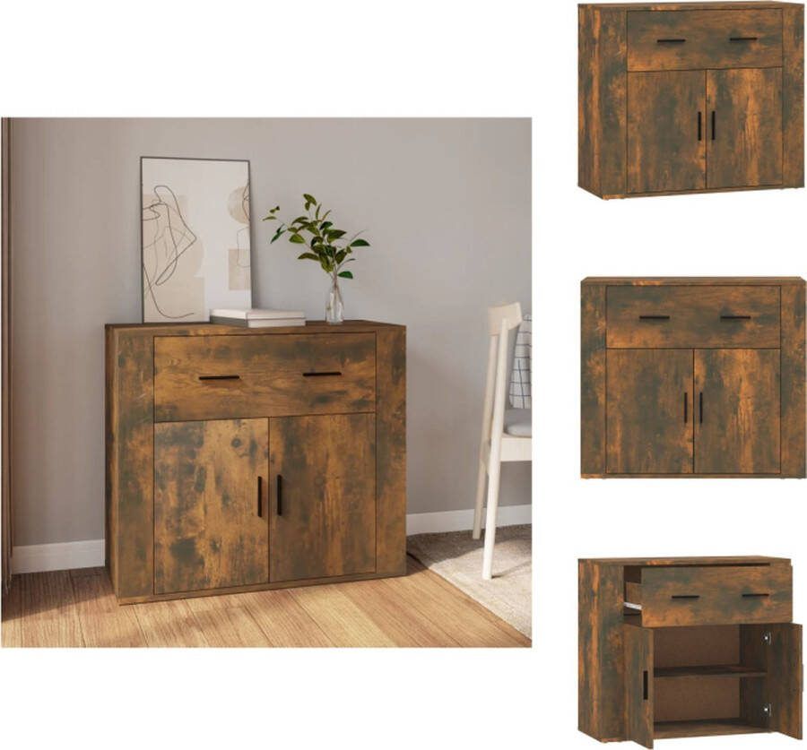 VidaXL Dressoir Gerookt Eiken Hout 80 x 33 x 70 cm Keukenkast