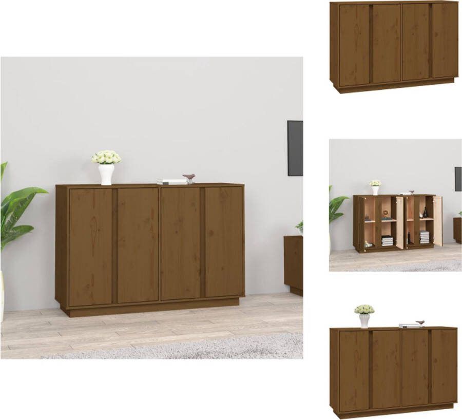VidaXL Dressoir Grenenhout Bruin 120 x 35 x 80 cm Keukenkast