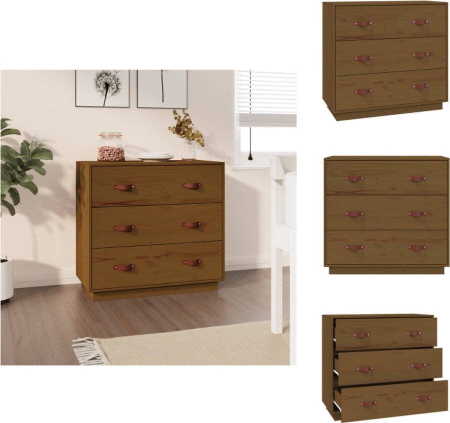 VidaXL Dressoir Grenenhout Honingbruin 80 x 40 x 75 cm Keukenkast