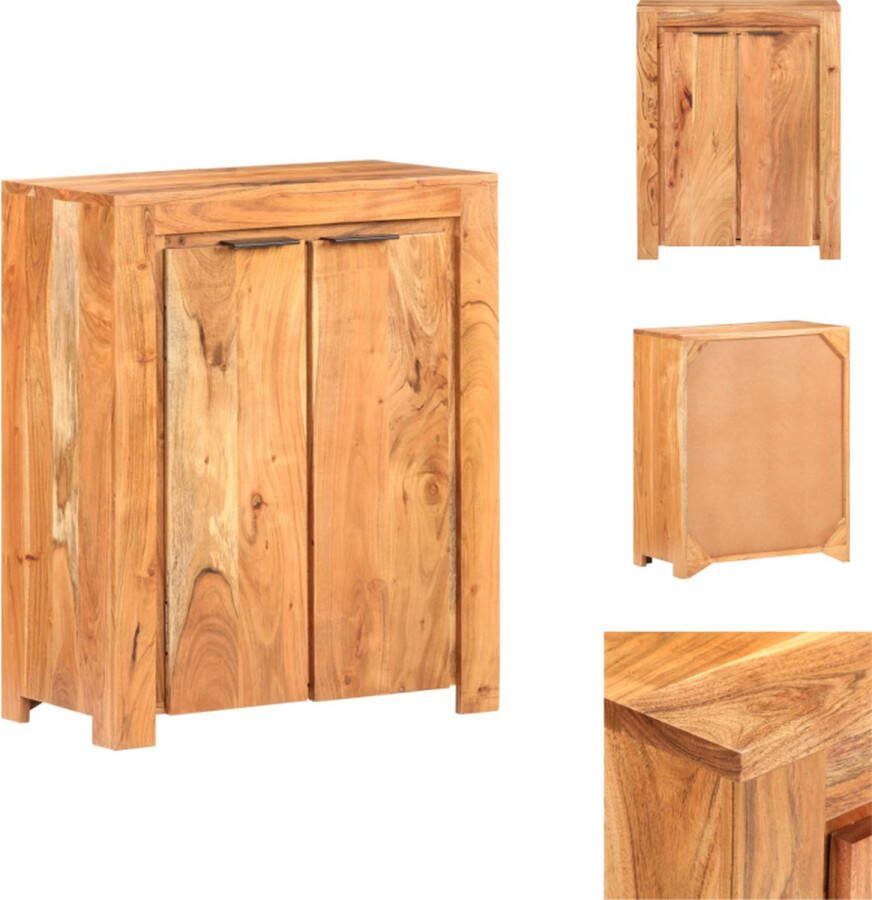 VidaXL Dressoir Houten bijzetkast Afmeting- 59x33x75cm Massief acaciahout Keukenkast