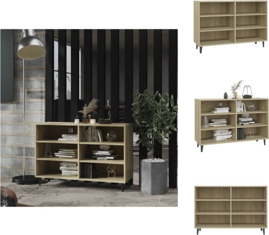 VidaXL Dressoir Industriële Stijl 103.5 x 35 x 70 cm Sonoma Eiken Keukenkast