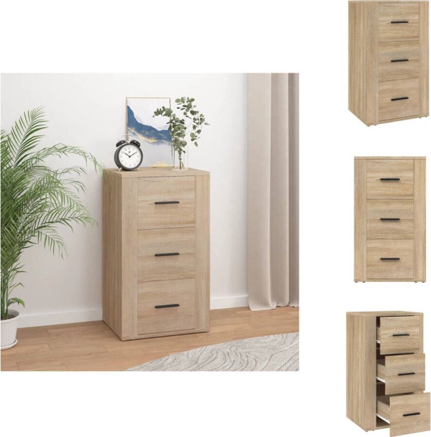 VidaXL Dressoir Kast 40 x 33 x 70 cm Sonoma eiken Bewerkt hout Keukenkast