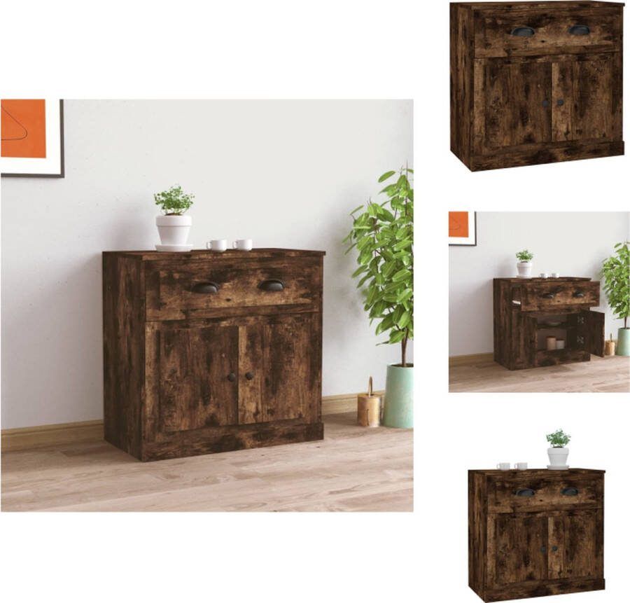 VidaXL Dressoir Klassiek Opbergkast 70x35.5x67.5 cm Gerookt eiken Keukenkast