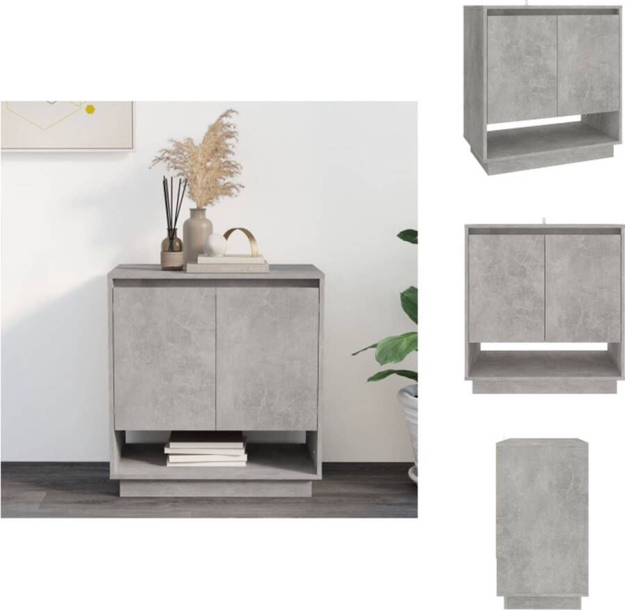 VidaXL Dressoir Loft Betongrijs 70 x 41 x 75 cm Met wandmontage Gratis verzending Keukenkast