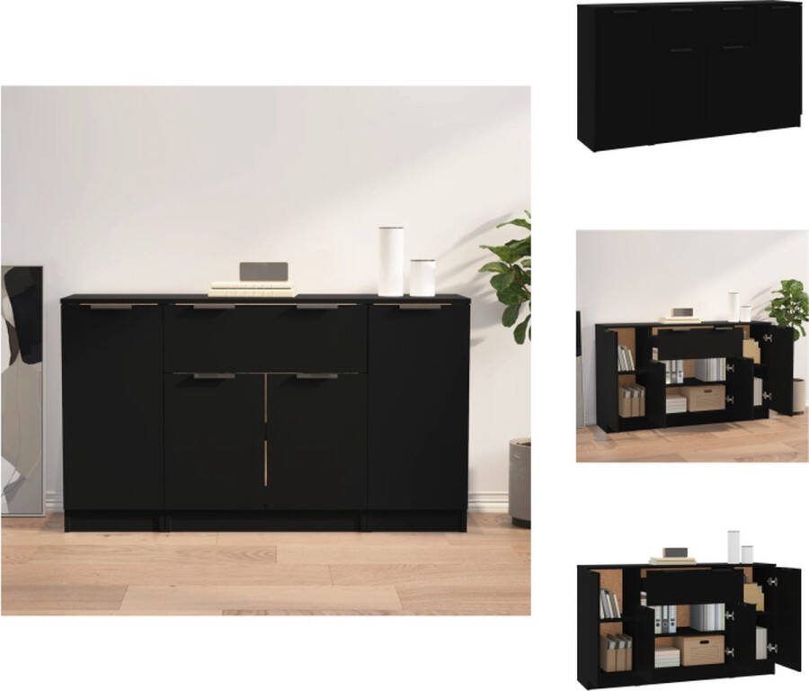 VidaXL Dressoir Minimalistisch Kast 30x30x70 cm Zwart Keukenkast
