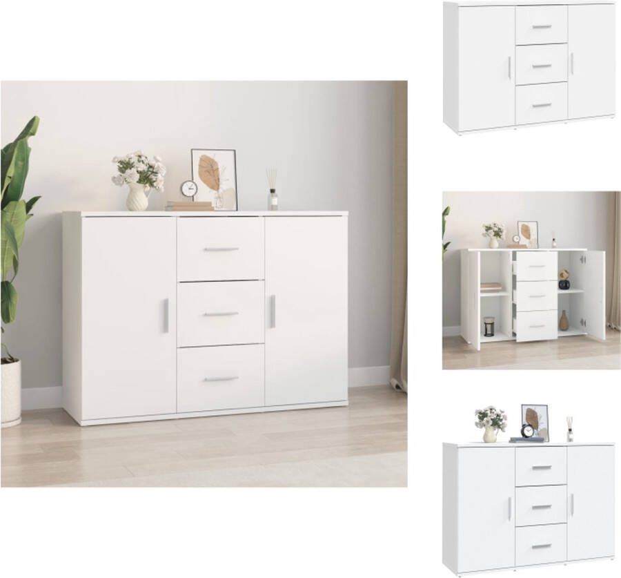 VidaXL Dressoir Minimalistisch Meubelen 91 x 29.5 x 65 cm Wit Keukenkast