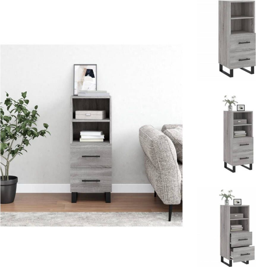 VidaXL Dressoir Modern Meubelen Afmetingen- 34.5 x 34 x 90 cm Kleur- Grijs sonoma eiken Keukenkast