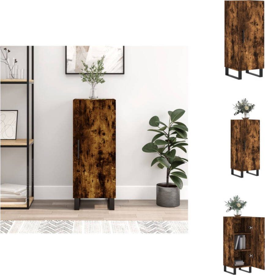 VidaXL Dressoir naam Bijzetkast 34.5 x 34 x 90 cm Gerookt eiken Keukenkast