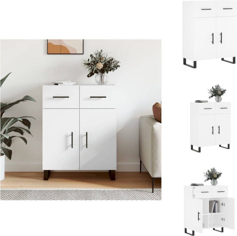 VidaXL Dressoir naam Meubel 69.5 x 34 x 90 cm Wit Keukenkast