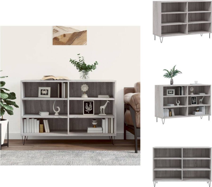 VidaXL Dressoir Opbergkast 103.5 x 35 x 70 cm Grijs Sonoma Eiken Keukenkast