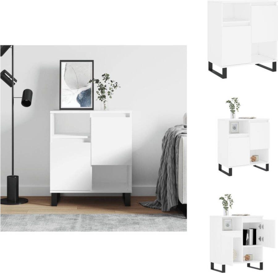 VidaXL Dressoir Opbergkast 60 x 35 x 70 cm (B x D x H) Wit Keukenkast