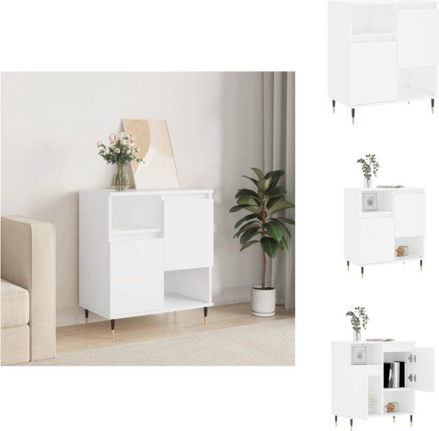 VidaXL Dressoir Opbergkast 60 x 35 x 70 cm Bewerkt Hout en IJzer Keukenkast