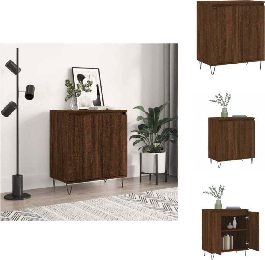 VidaXL Dressoir opbergkast 60 x 35 x 70 cm bruineiken Keukenkast