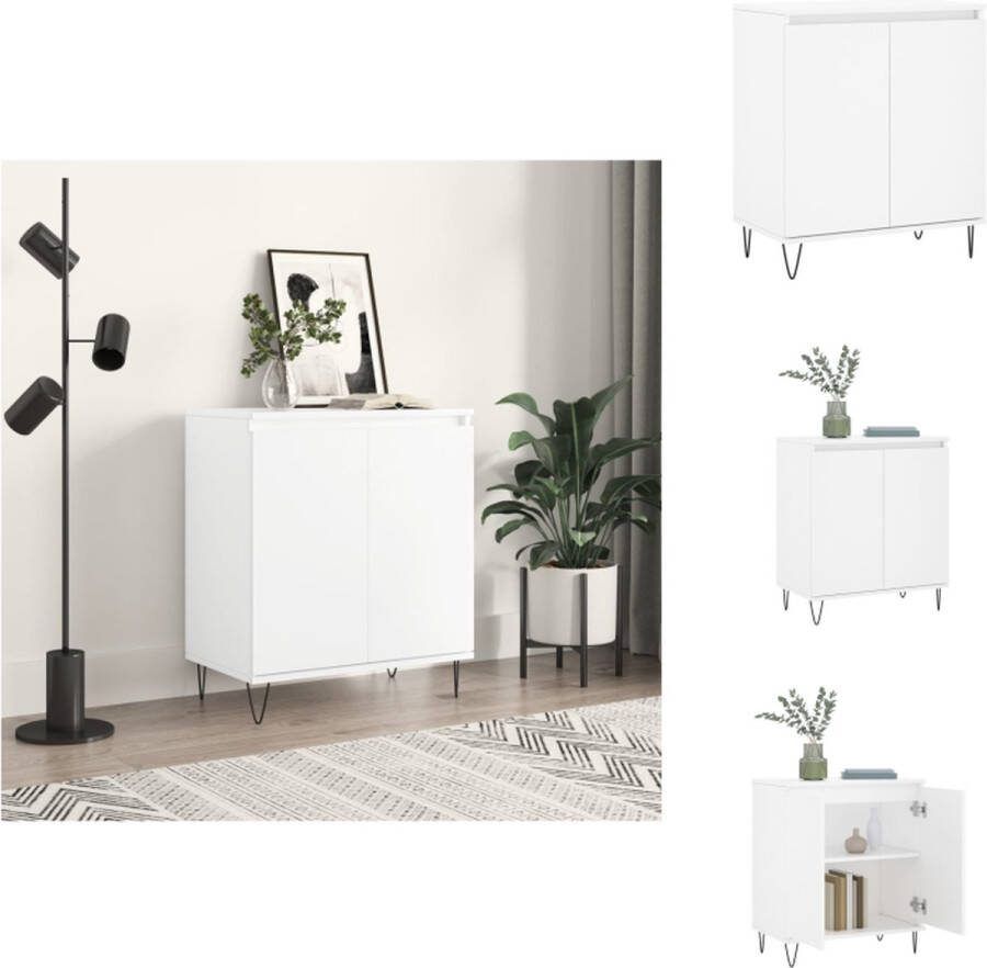 VidaXL Dressoir Opbergkast Afmetingen- 60 x 35 x 70 cm Kleur- wit Keukenkast