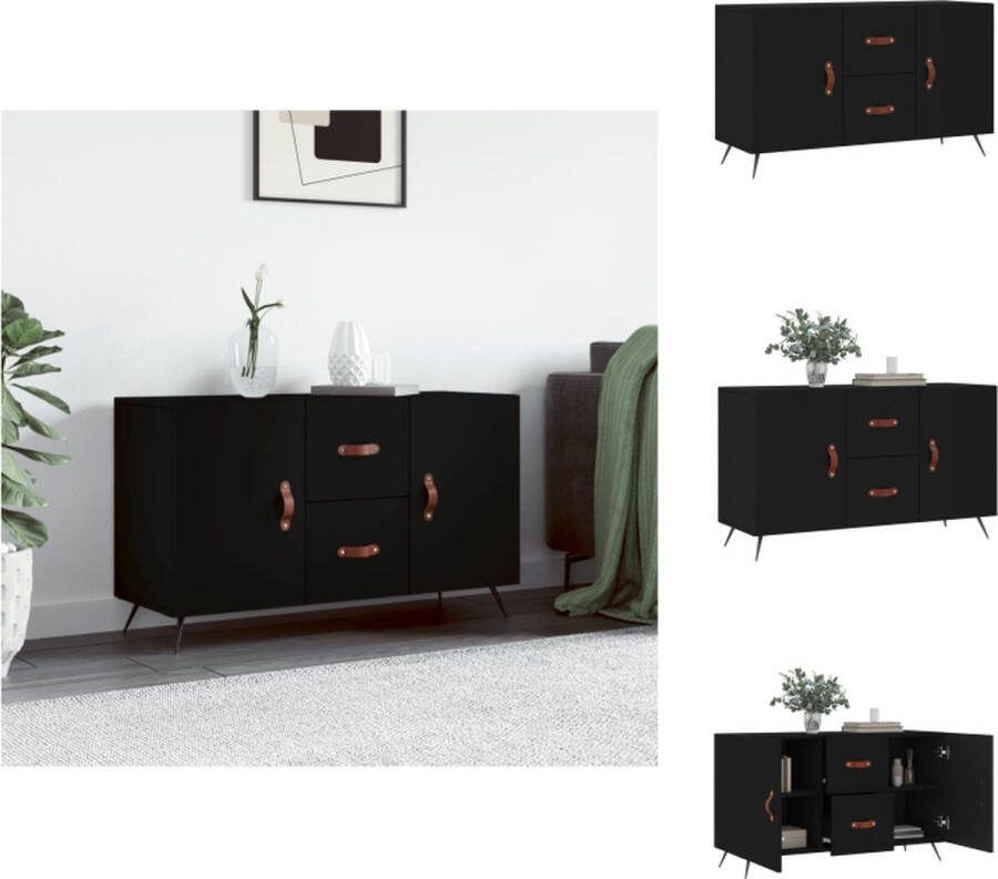 VidaXL Dressoir Opbergruimte 100 x 36 x 60 cm Zwart Keukenkast