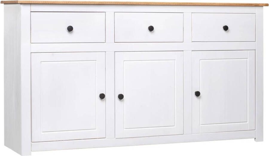 VidaXL Dressoir Panama Range 135x40x80 cm massief grenenhout wit VDXL_282705