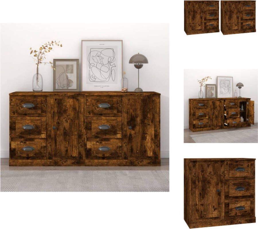 VidaXL Dressoir Smoked Eiken 70 x 35.5 x 67.5 cm Duurzaam bewerkt hout Keukenkast