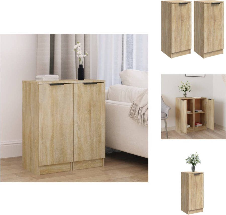 VidaXL Dressoir Sonoma Eiken 30 x 30 x 70 cm Met Deur Keukenkast