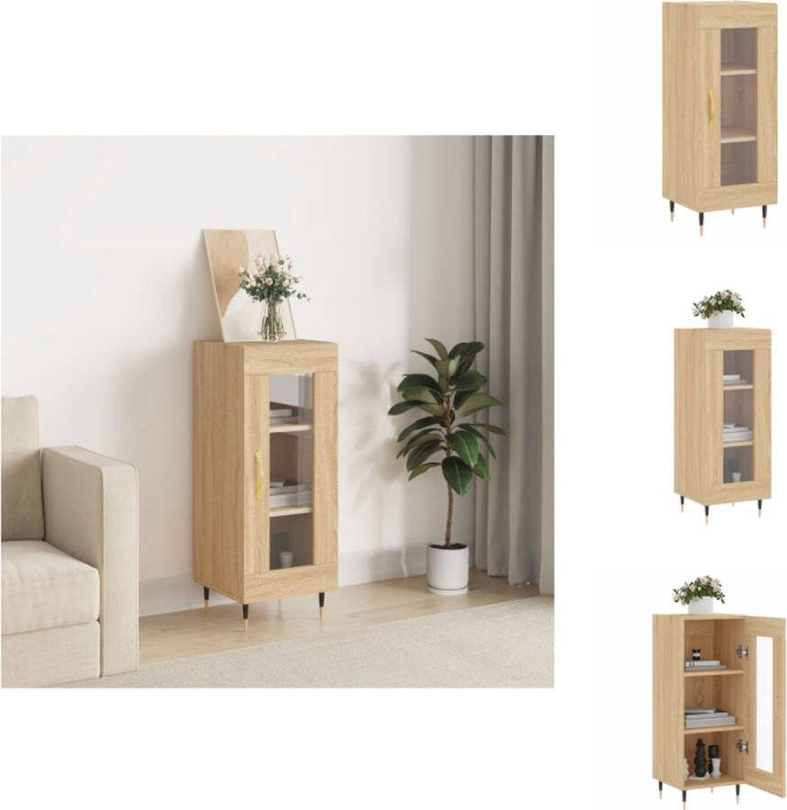 VidaXL Dressoir Sonoma Eiken 34.5 x 34 x 90 cm Duurzaam bewerkt hout Keukenkast