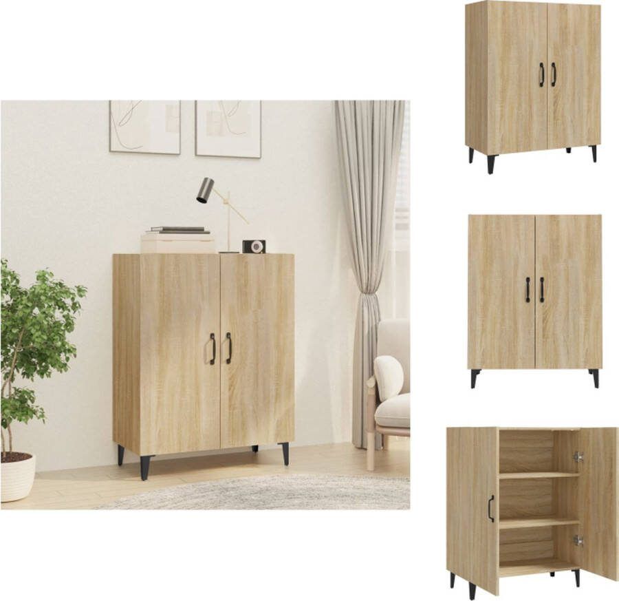 VidaXL Dressoir Sonoma Eiken 70 x 34 x 90 cm Bewerkt hout Keukenkast
