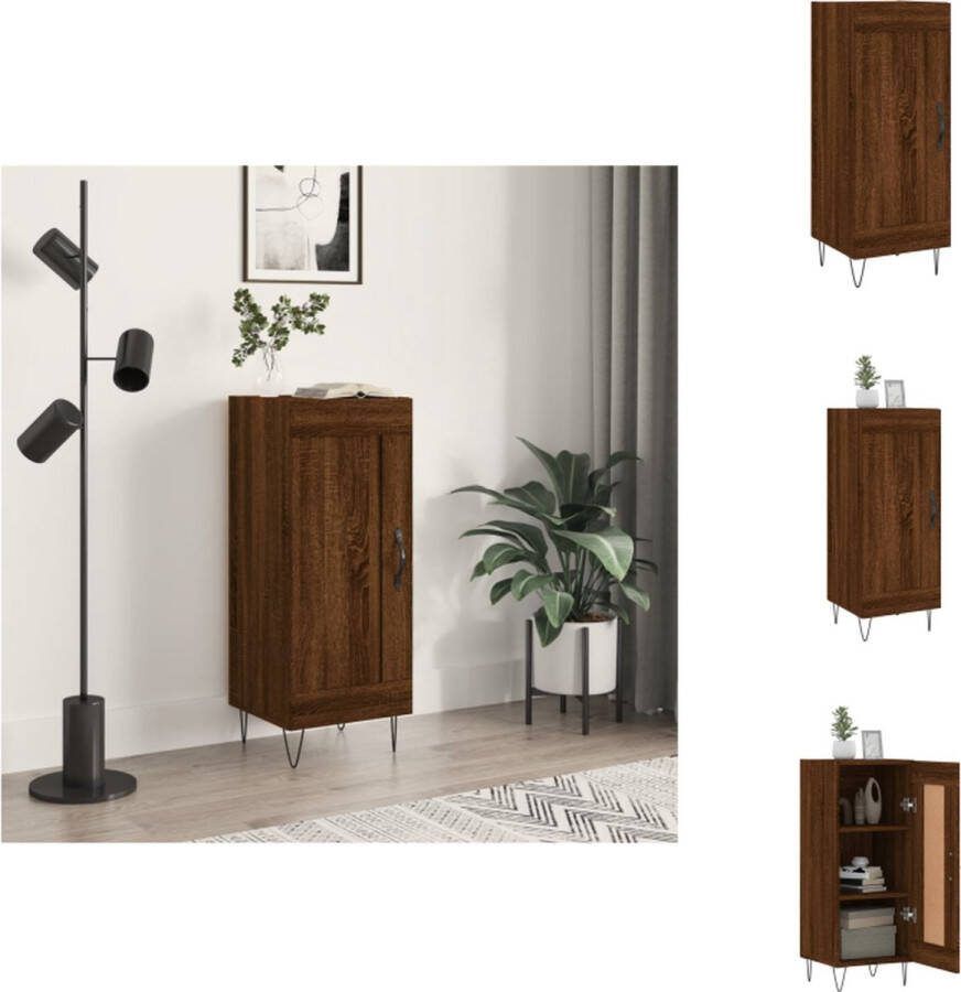 VidaXL Dressoir Trendy Kast Afmeting- 34.5 x 34 x 90 cm Ken- Bruineiken Keukenkast