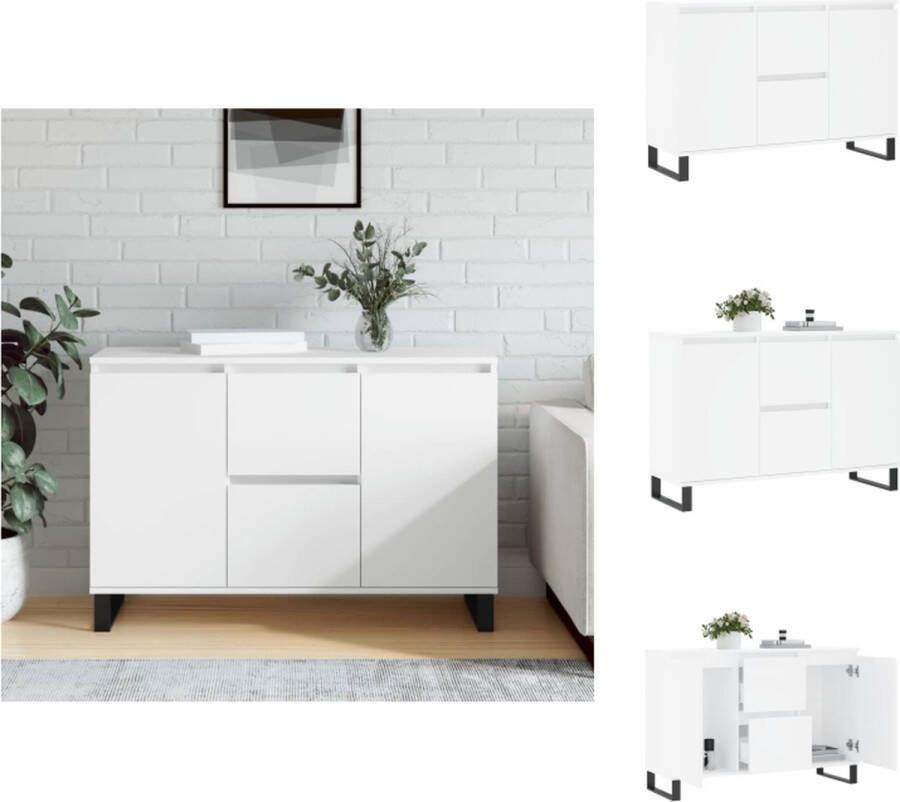 VidaXL Dressoir Trendy Opbergkast Afmetingen- 104 x 35 x 70 cm Kleur- wit Keukenkast