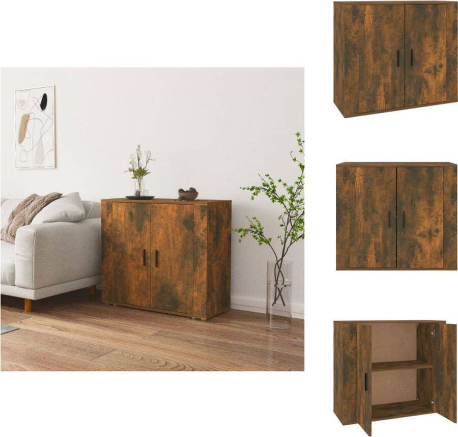 VidaXL Dressoir X Dressoir 80x33x70 cm Gerookt Eiken Keukenkast