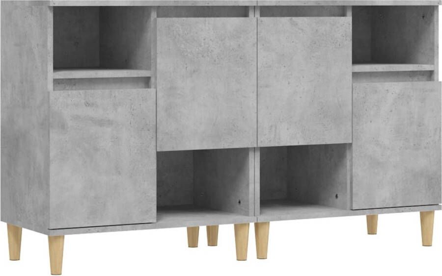 VidaXL -Dressoirs-2-st-60x35x70-cm-bewerkt-hout-betongrijs