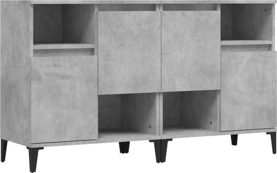 VidaXL -Dressoirs-2-st-60x35x70-cm-bewerkt-hout-betongrijs