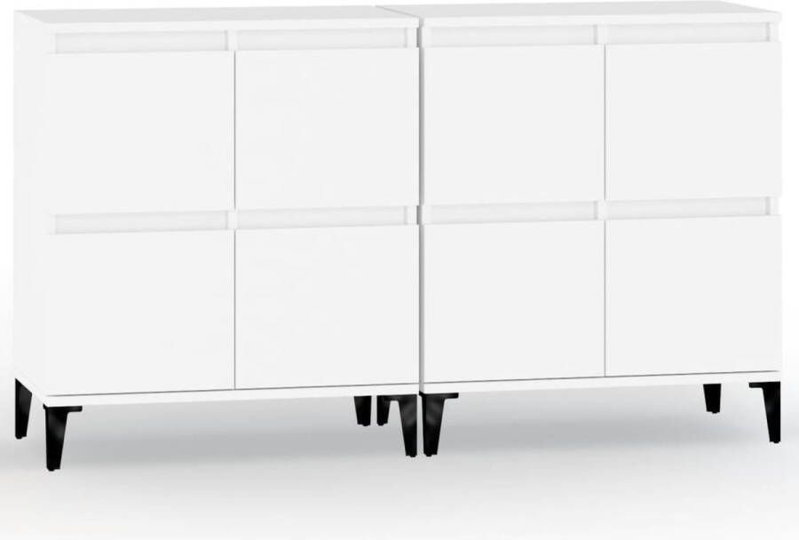 VidaXL -Dressoirs-2-st-60x35x70-cm-bewerkt-hout-wit