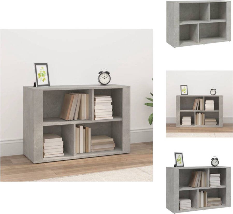 VidaXL Dressoirs Betongrijs 80 x 30 x 54 cm Bewerkt hout Keukenkast