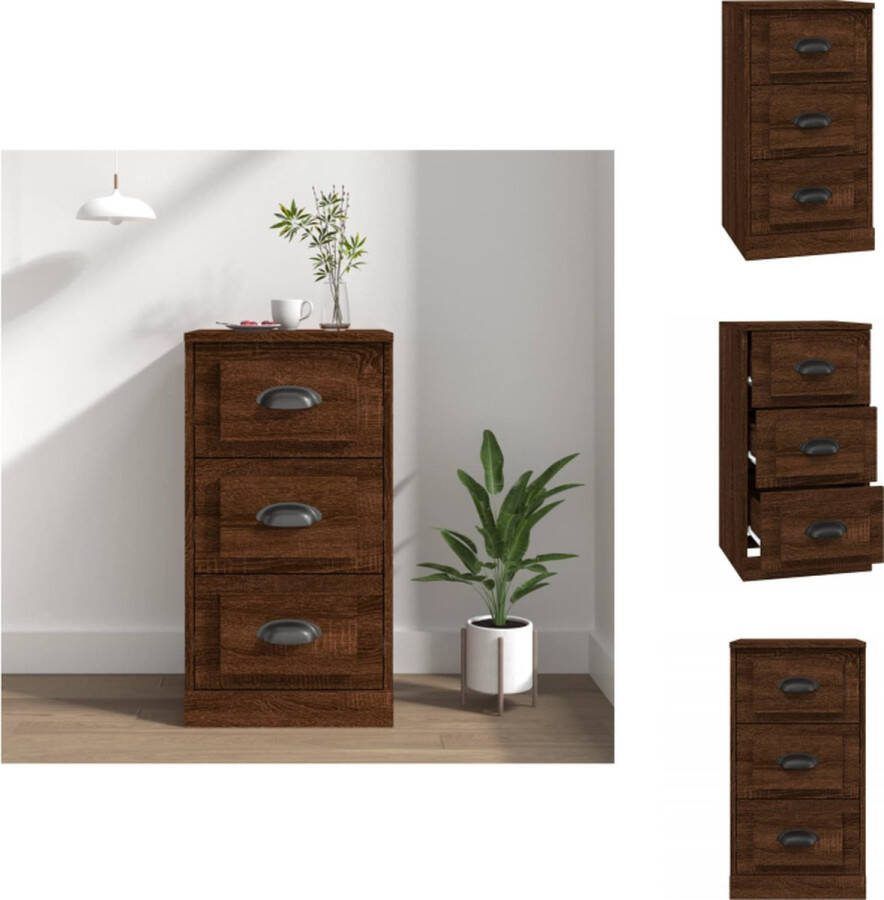 VidaXL Dressoirs Classic Meubelen 36 x 35.5 x 67.5 cm Bruineiken Keukenkast
