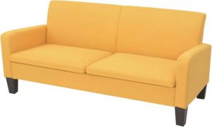 VidaXL Driezitsbank 180x65x76 cm geel