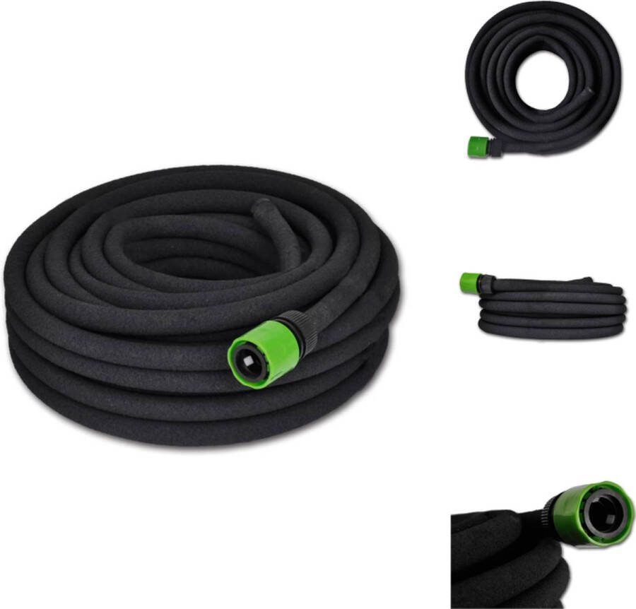 VidaXL Druppelslang Tuinbewatering 50m Rubber 12mm Binnendiameter 16mm Buizendiameter Tuinslang