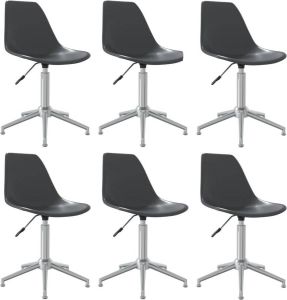 VidaXL Eetkamerstoelen Draaibaar 6 St Polypropeen Lichtgrijs