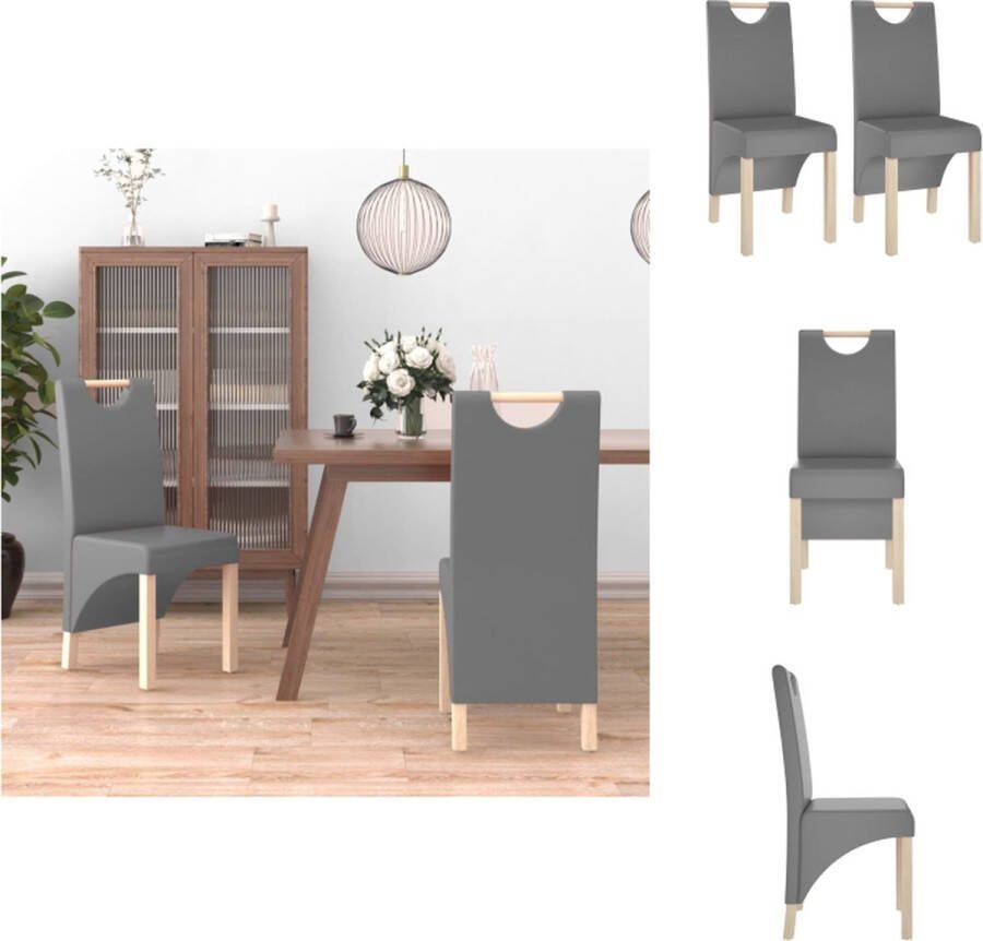VidaXL Eetkamerstoelen Grijs 42 x 51 x 95 cm Eetkamerstoel
