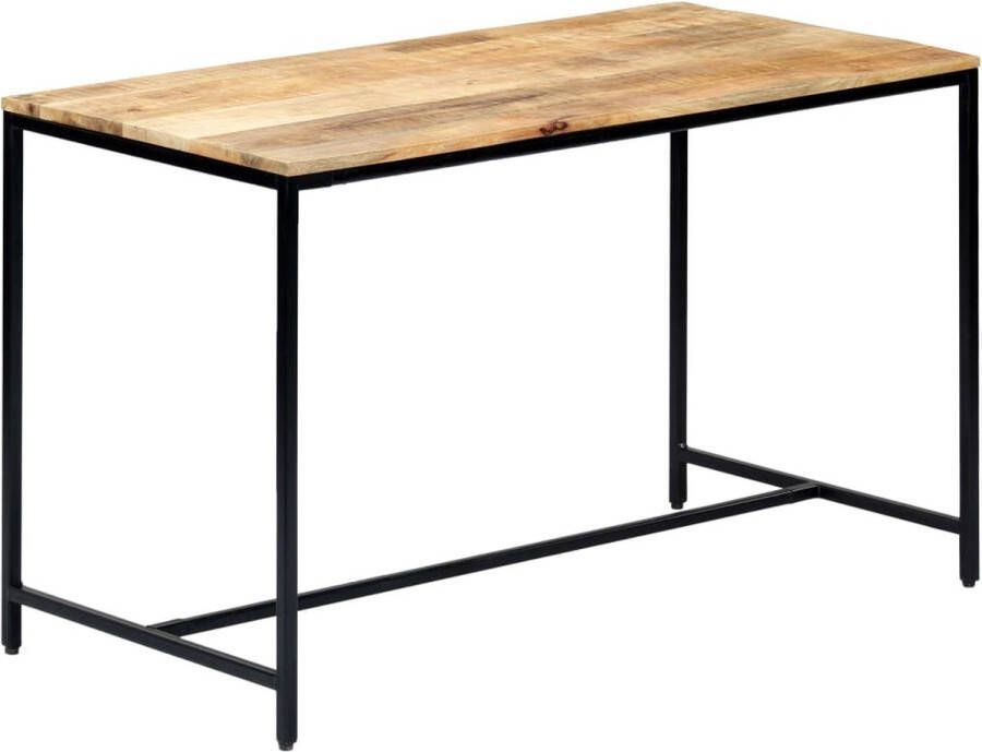 VidaXL Eettafel 120x60x75 cm massief ruw mangohout
