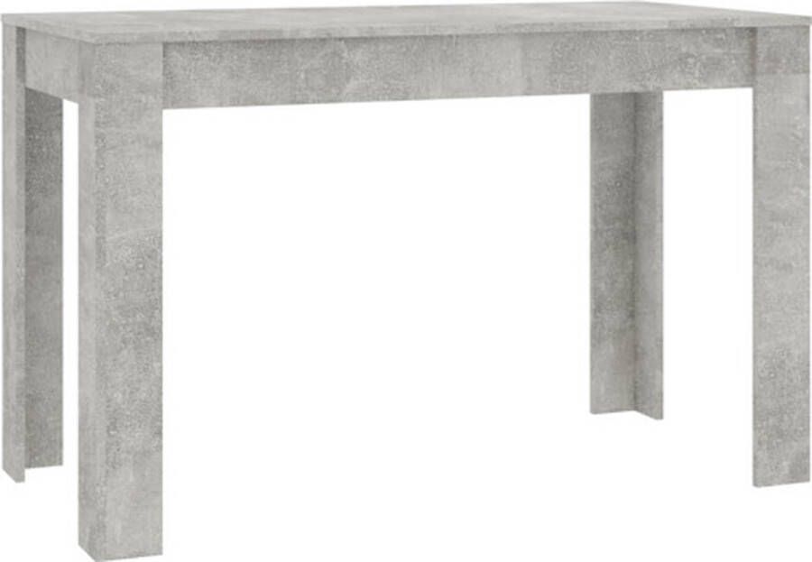 VidaXL Eettafel 120x60x76 cm spaanplaat betongrijs VDXL_800436