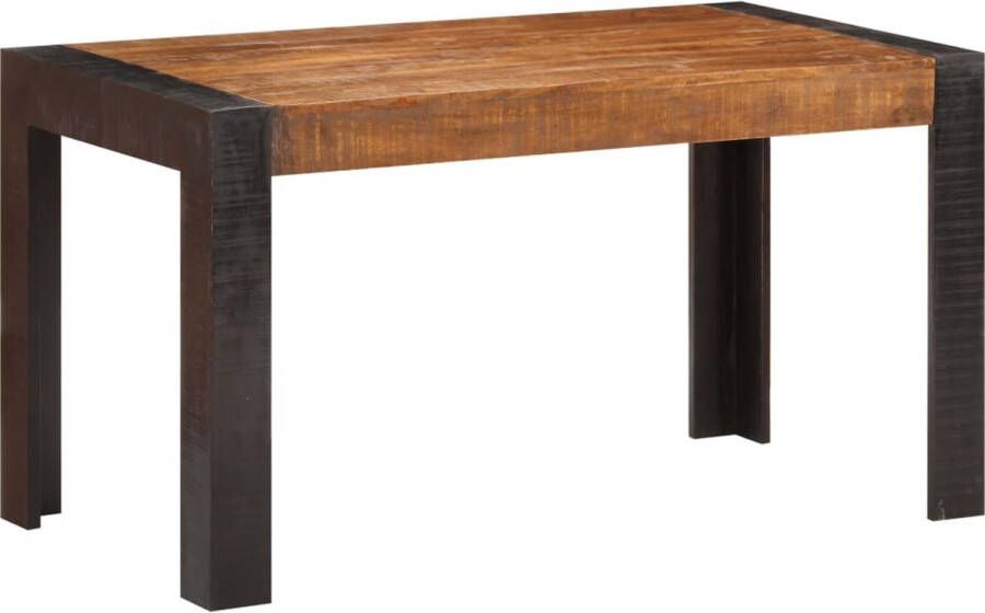 VidaXL Eettafel 140x70x76 cm massief ruw mangohout VDXL_289655