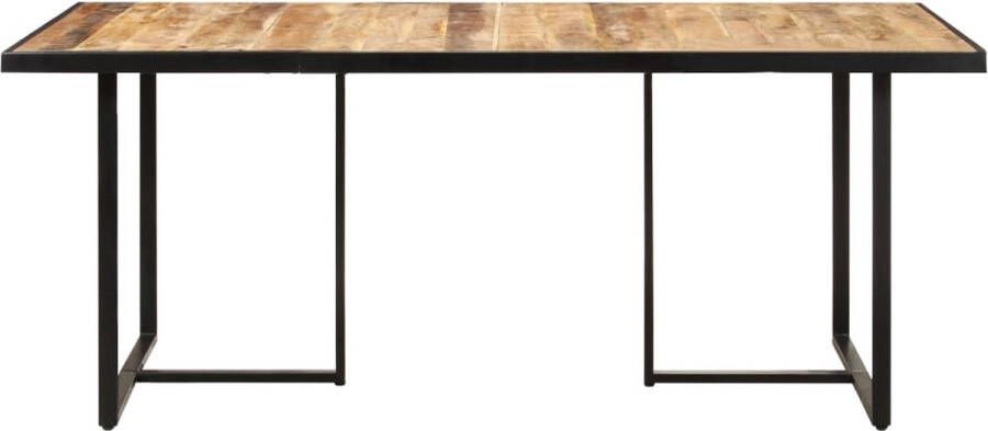 vidaXL Eettafel 160 cm ruw mangohout