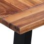 VidaXL Eettafel 180x90x75 cm massief acaciahout en glas VDXL_288067 - Thumbnail 1