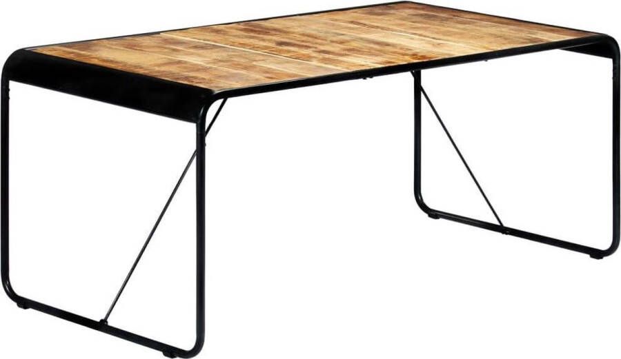 VidaXL Eettafel 180x90x76 cm massief ruw mangohout