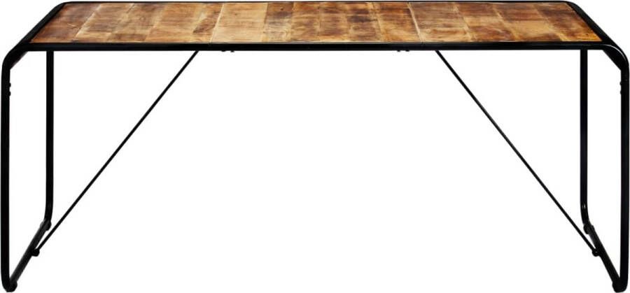 vidaXL Eettafel 180x90x76 cm massief ruw mangohout