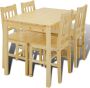 Vida XL vidaXL Eettafel met 4 stoelen hout naturel-VXL-241220 - Thumbnail 1