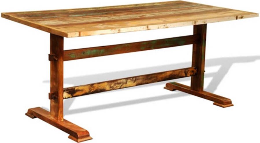 VidaXL Eettafel vintage stijl gerecycled hout